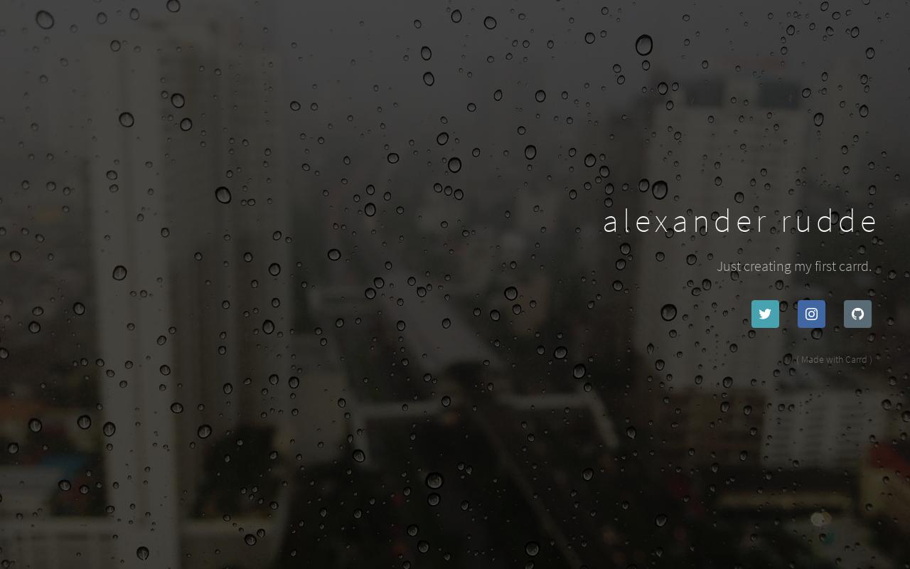 Carrd profile picture for @alexander